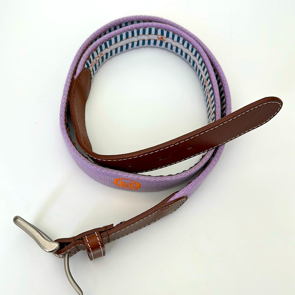 PETER MILLAR- Woven/Embroidered Golf Belt-40- with multiple colors M in purple - Picture 3 of 10